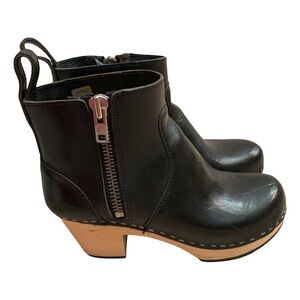 Swedish Hasbeens Women’s Boots Zip It Emy Size 36 Black
